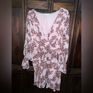 LC Lauren Conrad Mauve and‎ Brown Dress